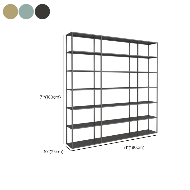 Scandinavian Etagere Bookcase Metal Open Back Bookshelf with Shelves