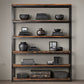 Wooden Etagere Bookcase Industrial Open Back Bookshelf with Shelves 59.1"L x 11.8"W x 78.7"H Clearhalo 'Bookcases' 'furn' 'furn_bookcases' 'Furniture' 'Office Furniture' 6821536