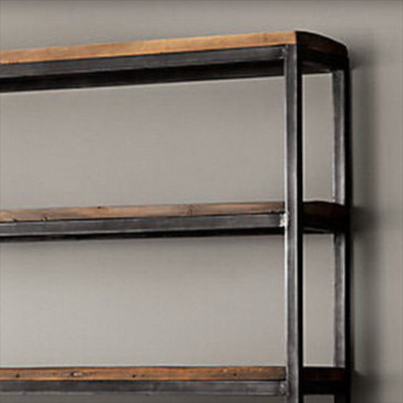 Wooden Etagere Bookcase Industrial Open Back Bookshelf with Shelves Clearhalo 'Bookcases' 'furn' 'furn_bookcases' 'Furniture' 'Office Furniture' 6821544