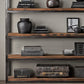Wooden Etagere Bookcase Industrial Open Back Bookshelf with Shelves Clearhalo 'Bookcases' 'furn' 'furn_bookcases' 'Furniture' 'Office Furniture' 6821545