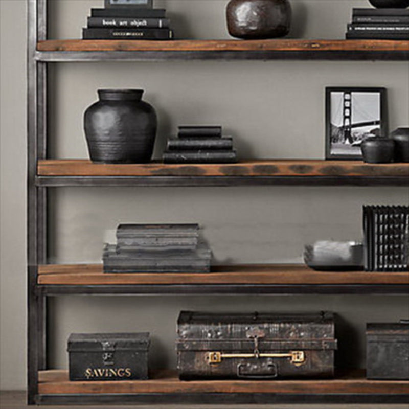 Wooden Etagere Bookcase Industrial Open Back Bookshelf with Shelves Clearhalo 'Bookcases' 'furn' 'furn_bookcases' 'Furniture' 'Office Furniture' 6821545