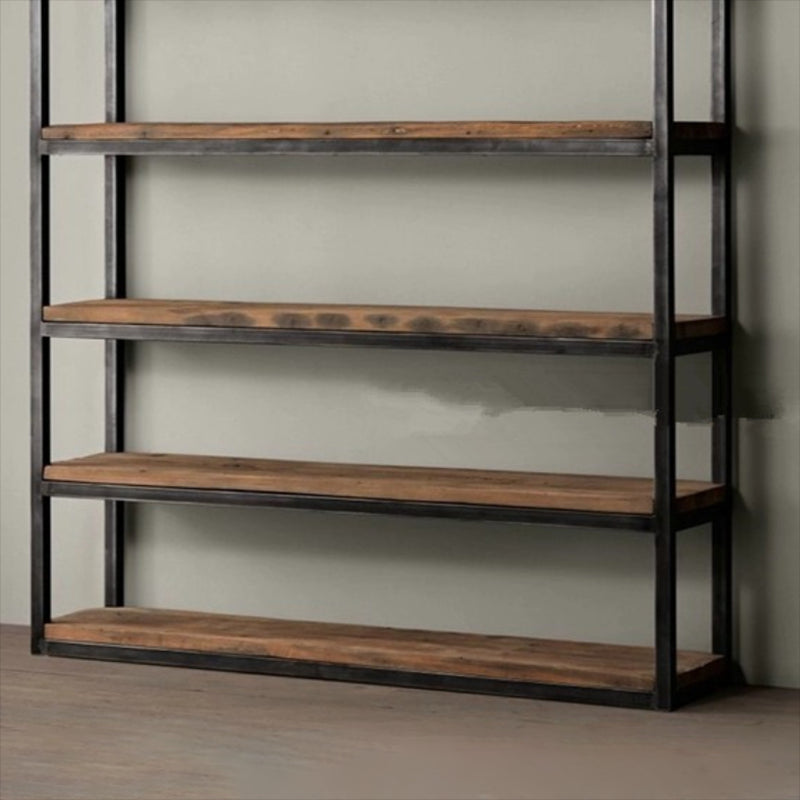 Wooden Etagere Bookcase Industrial Open Back Bookshelf with Shelves Clearhalo 'Bookcases' 'furn' 'furn_bookcases' 'Furniture' 'Office Furniture' 6821546