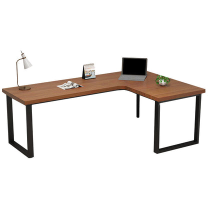 Industrial Solid Wooden Writing Desk L-Shape Office Desk for Office