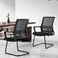Chaise de conférence contemporaine à dossier en maille, chaise de travail à bras fixes pour le bureau