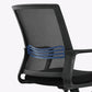Chaise de conférence contemporaine à dossier en maille, chaise de travail à bras fixes pour le bureau