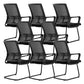 Chaise de conférence contemporaine à dossier en maille, chaise de travail à bras fixes pour le bureau