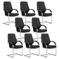 Fixed Arms Desk Chair Modern No Distressing Leather Ergonomic Office Chair