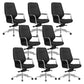 Fixed Arms Desk Chair Modern No Distressing Leather Ergonomic Office Chair