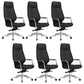 Fixed Arms Desk Chair Modern No Distressing Leather Ergonomic Office Chair