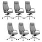 Fixed Arms Desk Chair Modern No Distressing Leather Ergonomic Office Chair