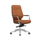 Fixed Arms Desk Chair Modern No Distressing Leather Ergonomic Office Chair