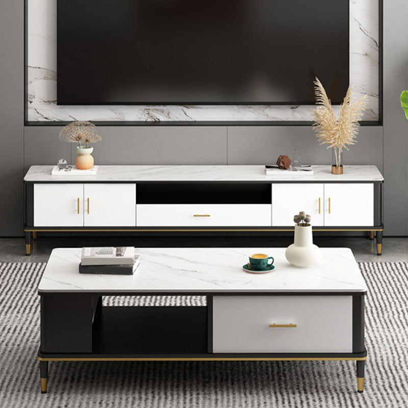 Console de meuble TV moderne, rangement ouvert, pour salon