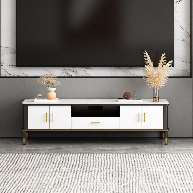 Console de meuble TV moderne, rangement ouvert, pour salon