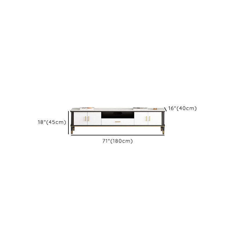 Console de meuble TV moderne, rangement ouvert, pour salon