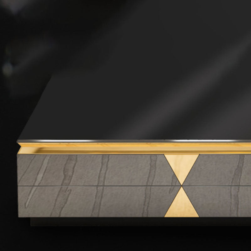 Glass TV Stand Console Enclosed Storage TV Console with Drawers Clearhalo 'furn' 'furn_tv_stands_entertainment_centers' 'Furniture' 'Living Room Furniture' 'TV Stands & Entertainment Centers' 'TV Stands & Media Storage Furniture' 'tv_stands_entertainment_centers' 6822206