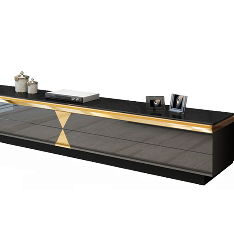 Glass TV Stand Console Enclosed Storage TV Console with Drawers Clearhalo 'furn' 'furn_tv_stands_entertainment_centers' 'Furniture' 'Living Room Furniture' 'TV Stands & Entertainment Centers' 'TV Stands & Media Storage Furniture' 'tv_stands_entertainment_centers' 6822207