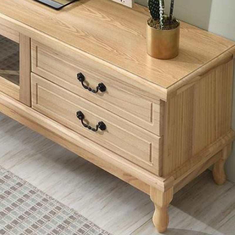 Wooden TV Stand Console Enclosed Storage TV Console with Drawers Clearhalo 'furn' 'furn_tv_stands_entertainment_centers' 'Furniture' 'Living Room Furniture' 'TV Stands & Entertainment Centers' 'TV Stands & Media Storage Furniture' 'tv_stands_entertainment_centers' 6822235