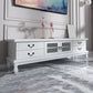 Wooden TV Stand Console Enclosed Storage TV Console with Drawers 47"L x 16"W x 20"H White Clearhalo 'furn' 'furn_tv_stands_entertainment_centers' 'Furniture' 'Living Room Furniture' 'TV Stands & Entertainment Centers' 'TV Stands & Media Storage Furniture' 'tv_stands_entertainment_centers' 6822238