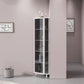 Contemporary Curio Cabinet Metal Storage Cabinet for Dining Room