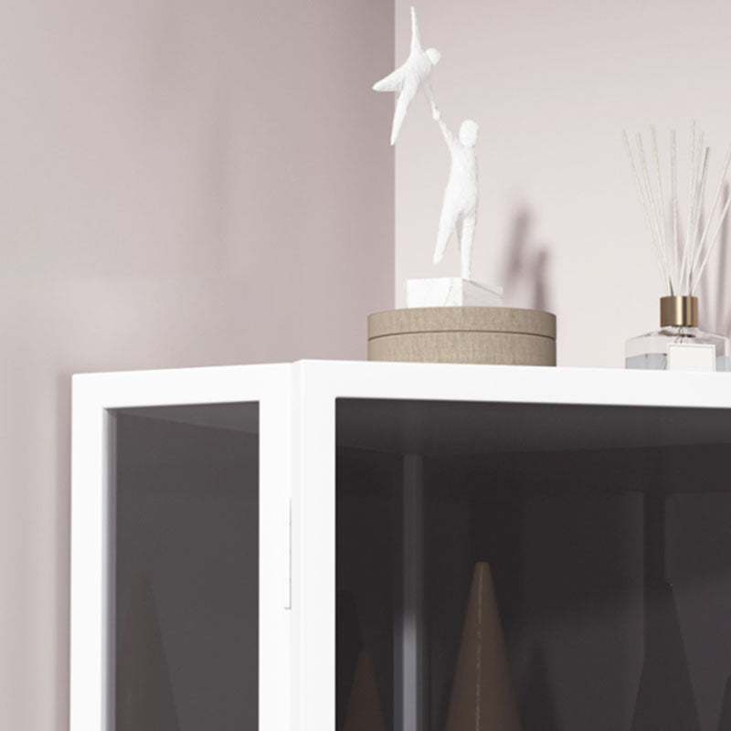 Contemporary Curio Cabinet Metal Storage Cabinet for Dining Room