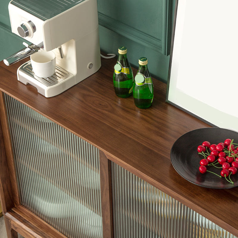 Contemporary Display Stand Pine Storage Cabinet for Dining Room Clearhalo 'Display & China Cabinets' 'display_china_cabinets' 'furn' 'furn_display_china_cabinets' 'Furniture' 'Kitchen & Dining Furniture' 6822298