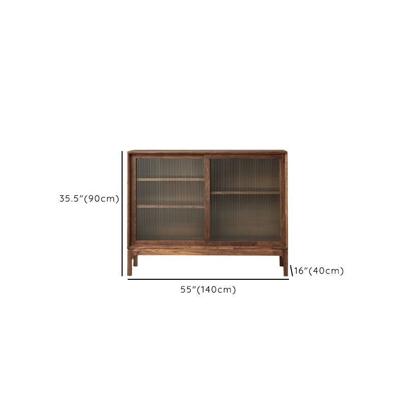 Contemporary Display Stand Pine Storage Cabinet for Dining Room Clearhalo 'Display & China Cabinets' 'display_china_cabinets' 'furn' 'furn_display_china_cabinets' 'Furniture' 'Kitchen & Dining Furniture' 6822305