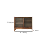 Contemporary Display Stand Pine Storage Cabinet for Dining Room Clearhalo 'Display & China Cabinets' 'display_china_cabinets' 'furn' 'furn_display_china_cabinets' 'Furniture' 'Kitchen & Dining Furniture' 6822306