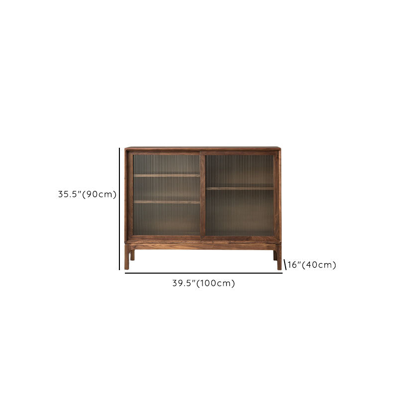 Contemporary Display Stand Pine Storage Cabinet for Dining Room Clearhalo 'Display & China Cabinets' 'display_china_cabinets' 'furn' 'furn_display_china_cabinets' 'Furniture' 'Kitchen & Dining Furniture' 6822307