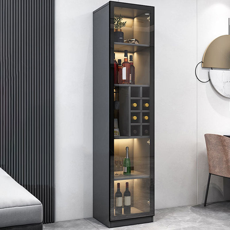 Contemporary Display Stand Faux Wood Storage Cabinet with Lighting Clearhalo 'Display & China Cabinets' 'display_china_cabinets' 'furn' 'furn_display_china_cabinets' 'Furniture' 'Kitchen & Dining Furniture' 6822308