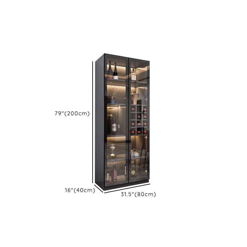 Contemporary Display Stand Faux Wood Storage Cabinet with Lighting Clearhalo 'Display & China Cabinets' 'display_china_cabinets' 'furn' 'furn_display_china_cabinets' 'Furniture' 'Kitchen & Dining Furniture' 6822324
