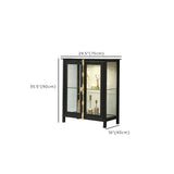 Modern Curio Cabinet Metal Glass Doors Storage Cabinet with Lighting Clearhalo 'Display & China Cabinets' 'display_china_cabinets' 'furn' 'furn_display_china_cabinets' 'Furniture' 'Kitchen & Dining Furniture' 6822383