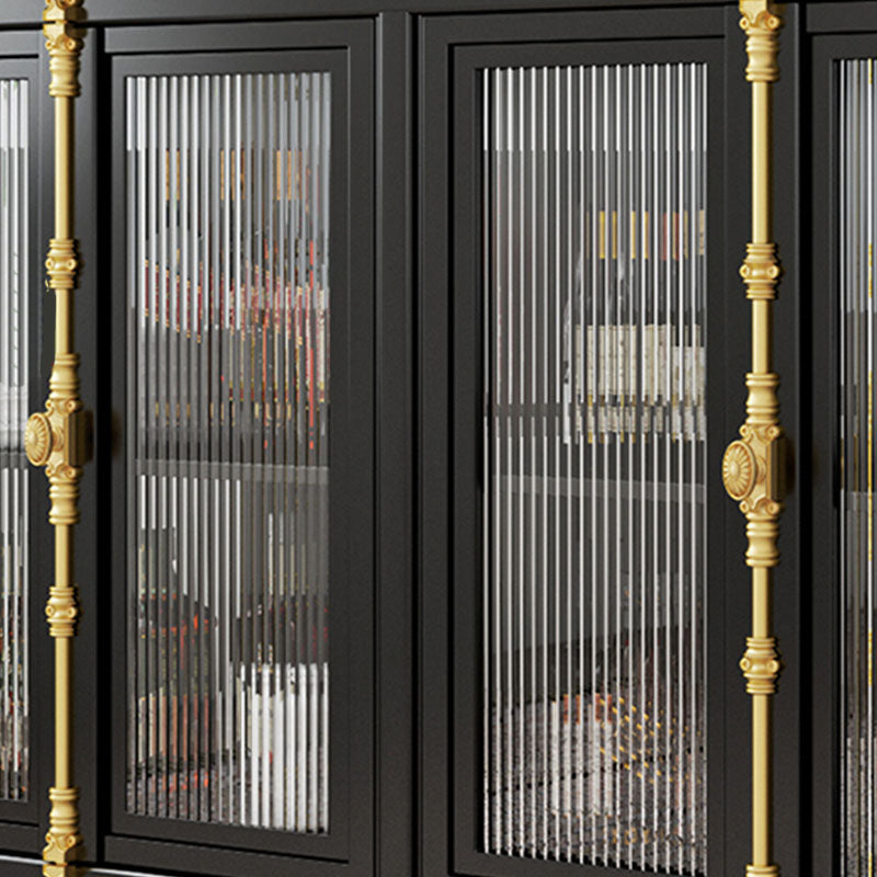 Porte di vetro moderne Curio Curio Armadio in metallo con porte per soggiorno