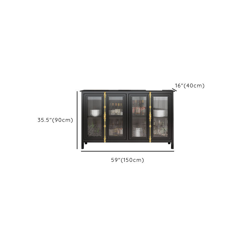 Porte di vetro moderne Curio Curio Armadio in metallo con porte per soggiorno