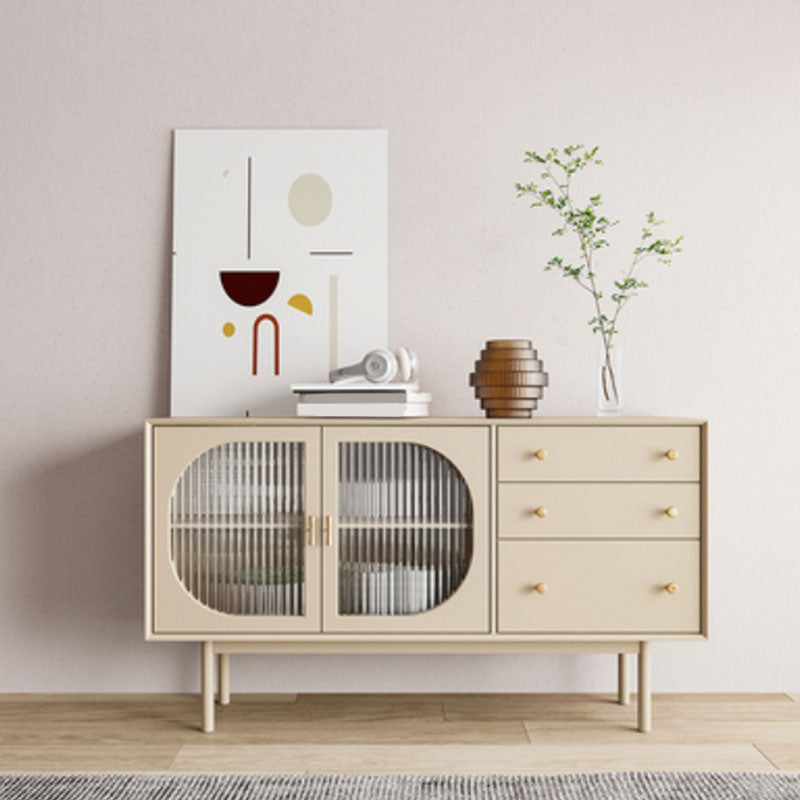 Moderno mobile in legno in legno porte in vetro armadio di stoccaggio con porte per soggiorno