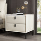 Contemporary Accent Table Nightstand Stone Nightstand with Drawers Off-White 1 Piece Clearhalo 'Bedroom Furniture' 'furn' 'furn_night_stand' 'Furniture' 'night_stand' 'Nightstands' 6822511