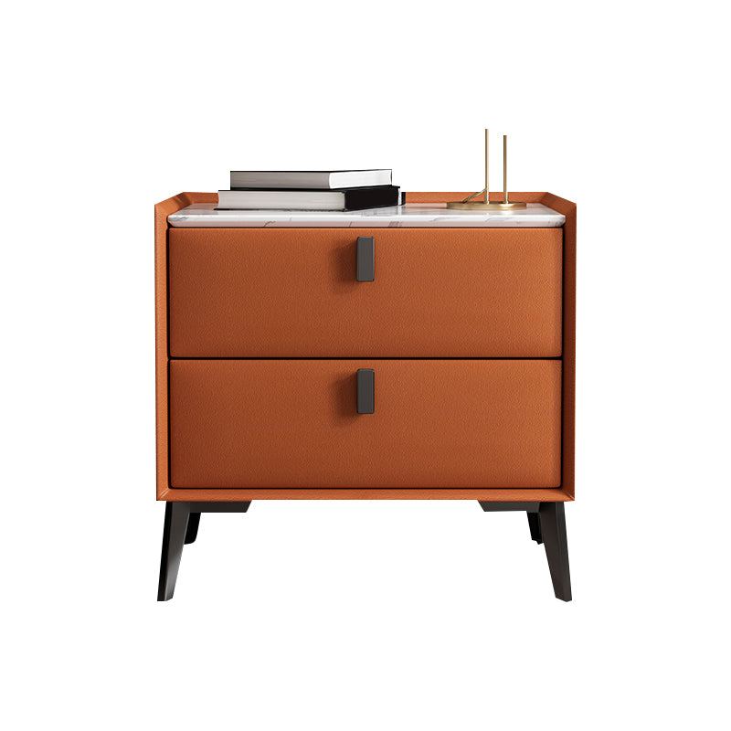 Contemporary Accent Table Nightstand Stone Nightstand with Drawers Clearhalo 'Bedroom Furniture' 'furn' 'furn_night_stand' 'Furniture' 'night_stand' 'Nightstands' 6822521