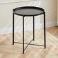 Contemporary Accent Table Nightstand Antique Finish Metal Bed Nightstand