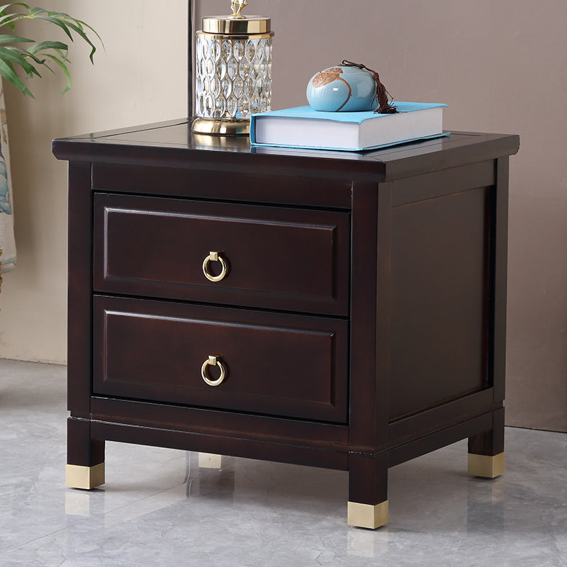 Traditional Accent Table Nightstand Antique Finish Drawer Storage Bed Nightstand Clearhalo 'Bedroom Furniture' 'furn' 'furn_night_stand' 'Furniture' 'night_stand' 'Nightstands' 6822546