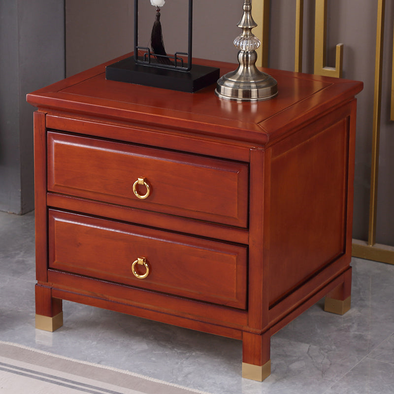 Traditional Accent Table Nightstand Antique Finish Drawer Storage Bed Nightstand 20"L x 17"W x 19"H Medium Wood 1 Piece Clearhalo 'Bedroom Furniture' 'furn' 'furn_night_stand' 'Furniture' 'night_stand' 'Nightstands' 6822548