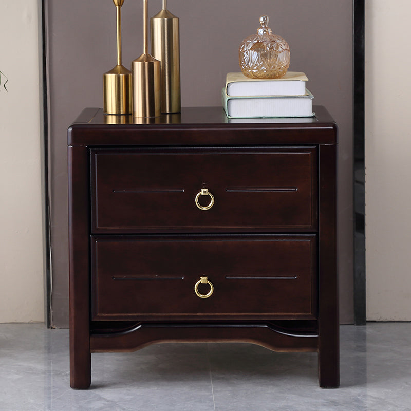 Traditional Accent Table Nightstand Antique Finish Drawer Storage Bed Nightstand Dark Brown 1 Piece Clearhalo 'Bedroom Furniture' 'furn' 'furn_night_stand' 'Furniture' 'night_stand' 'Nightstands' 6822554