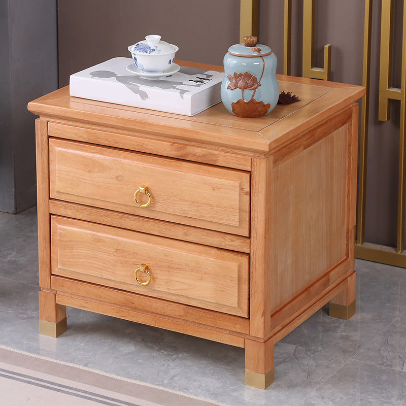 Traditional Accent Table Nightstand Antique Finish Drawer Storage Bed Nightstand 20"L x 17"W x 19"H Natural 1 Piece Clearhalo 'Bedroom Furniture' 'furn' 'furn_night_stand' 'Furniture' 'night_stand' 'Nightstands' 6822561