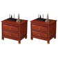 Traditional Accent Table Nightstand Antique Finish Drawer Storage Bed Nightstand 20"L x 17"W x 19"H Medium Wood 2 Piece Set Clearhalo 'Bedroom Furniture' 'furn' 'furn_night_stand' 'Furniture' 'night_stand' 'Nightstands' 6822564