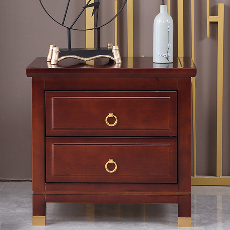Traditional Accent Table Nightstand Antique Finish Drawer Storage Bed Nightstand Clearhalo 'Bedroom Furniture' 'furn' 'furn_night_stand' 'Furniture' 'night_stand' 'Nightstands' 6822569