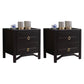Traditional Accent Table Nightstand Antique Finish Drawer Storage Bed Nightstand Black 2 Piece Set Clearhalo 'Bedroom Furniture' 'furn' 'furn_night_stand' 'Furniture' 'night_stand' 'Nightstands' 6822572