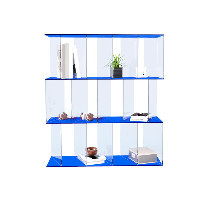 Scandinavian Standard Bookshelf Acrylic Open Back Bookcase with Shelves