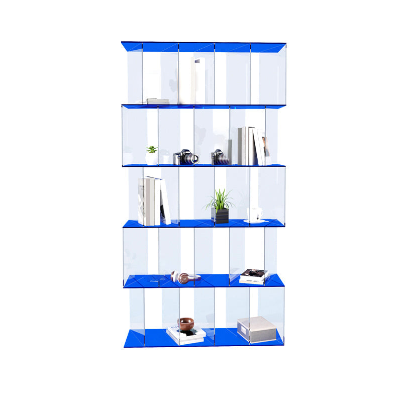 Scandinavian Standard Bookshelf Acrylic Open Back Bookcase with Shelves