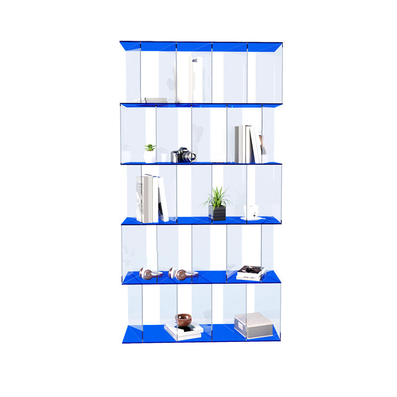 Scandinavian Standard Bookshelf Acrylic Open Back Bookcase with Shelves