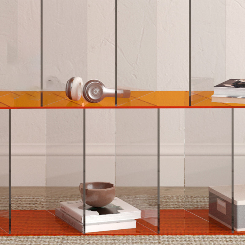 Scandinavian Standard Bookshelf Acrylic Open Back Bookcase with Shelves