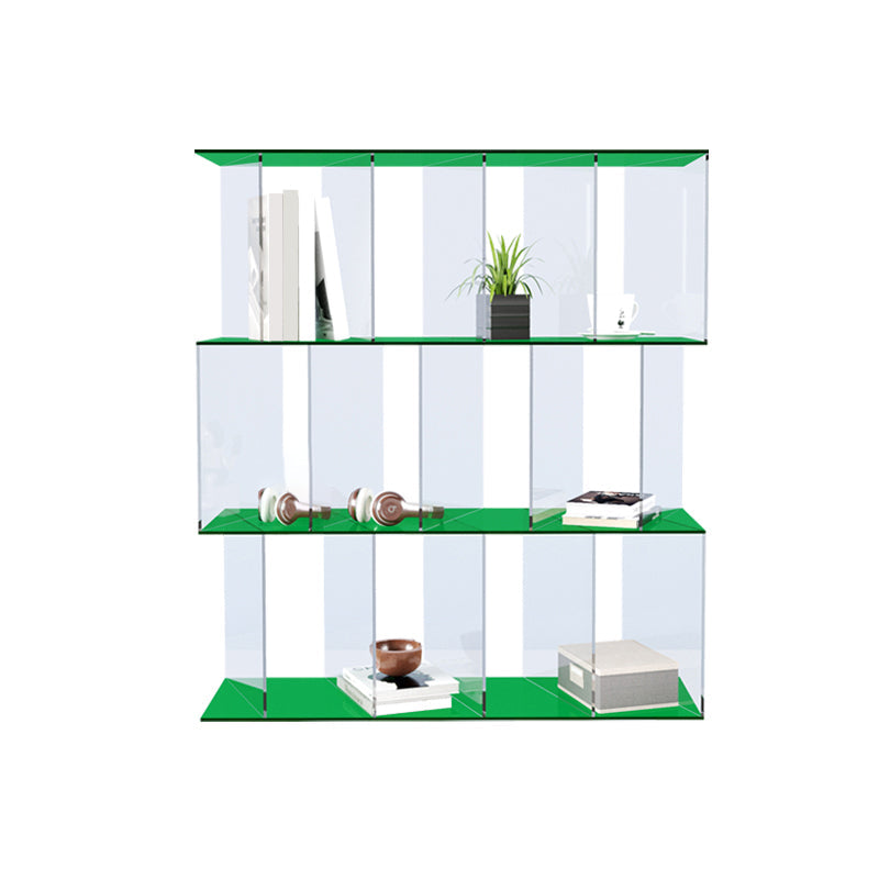 Scandinavian Standard Bookshelf Acrylic Open Back Bookcase with Shelves