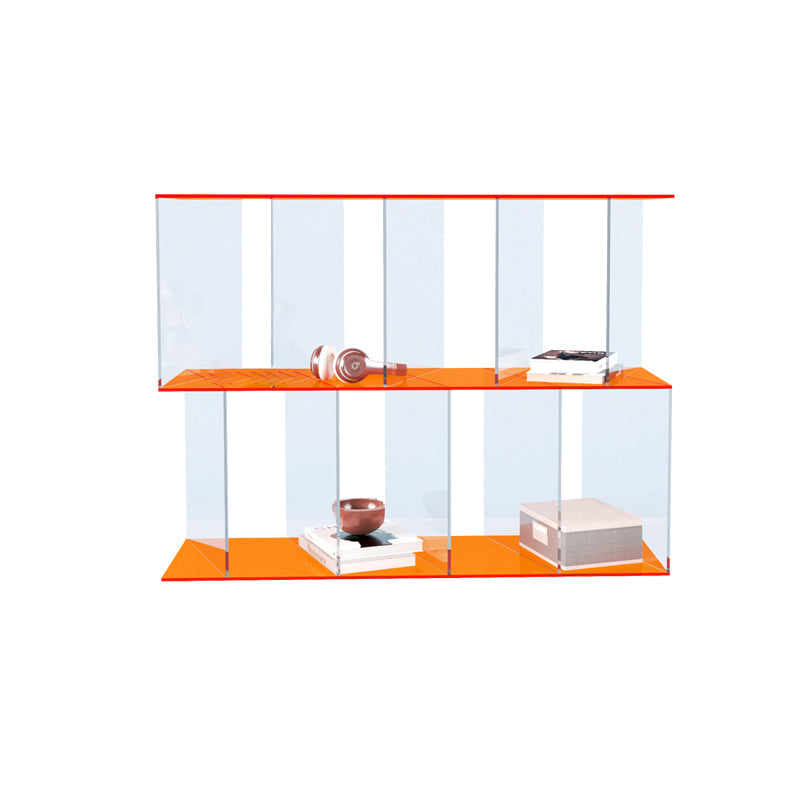 Scandinavian Standard Bookshelf Acrylic Open Back Bookcase with Shelves